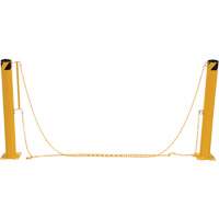 Syst&egrave;me de bornes de protection et chaînes pour quai, Acier, 42" h x 6-5/8" la, Jaune NTL Industrial