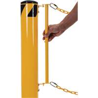 Syst&egrave;me de bornes de protection et chaînes pour quai, Acier, 42" h x 6-5/8" la, Jaune NTL Industrial