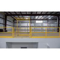 Mezzanine Safety Gate, 68-1/2" L x 42" H, 80-1/16" Raised, Yellow KI289 | NTL Industrial