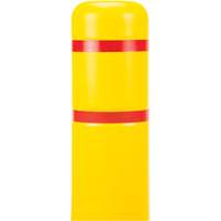 Polyethylene Bollard Cover, 4-1/2" Dia. x 52" L, Red/Yellow NTL Industrial