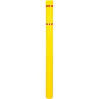 Polyethylene Bollard Cover, 4-1/2" Dia. x 64" L, Red/Yellow NTL Industrial