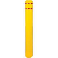 Polyethylene Bollard Cover, 6-5/8" Dia. x 52" L, Red/Yellow NTL Industrial