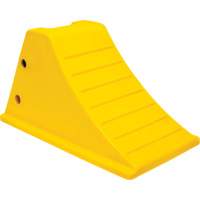 Wheel Chocks with Aluminum Tread, Polyurethane, Safety Yellow, 11-1/4" W x 21" D x 12-1/4" H NTL Industrial