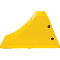 Wheel Chocks with Aluminum Tread, Polyurethane, Safety Yellow, 11-1/4" W x 21" D x 12-1/4" H NTL Industrial