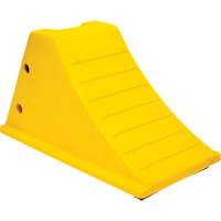 Wheel Chocks with Rubber Tread, Polyurethane, Yellow, 11-1/4" W x 21" D x 12-1/4" H NTL Industrial