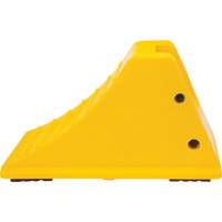 Wheel Chocks with Rubber Tread, Polyurethane, Yellow, 11-1/4" W x 21" D x 12-1/4" H NTL Industrial