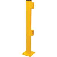 End Post for Light-Duty Guard Rails, Steel, 42" H, Safety Yellow NTL Industrial