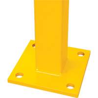 Corner Post for Light-Duty Guard Rails, Steel, 42" H, Safety Yellow NTL Industrial