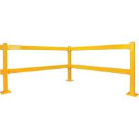 Lift-Out Guard Rail, Steel, 3' L x 4" H, Safety Yellow NTL Industrial