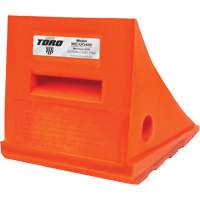 15 Ton General Purpose Wheel Chock, Urethane, Orange NTL Industrial