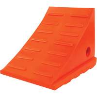 35 Ton General Purpose Wheel Chock, Urethane, Orange NTL Industrial