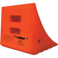 70 Ton Large Equipment Wheel Chock, Urethane, Orange NTL Industrial