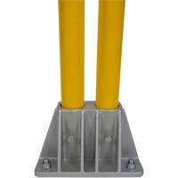 Garde-corps pour barri&egrave;re de s&eacute;curit&eacute;, Acier, 120" lo x 42" h, Jaune NTL Industrial
