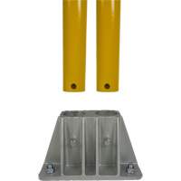 Garde-corps pour barri&egrave;re de s&eacute;curit&eacute;, Acier, 120" lo x 42" h, Jaune NTL Industrial