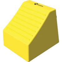 Cale de roue ultra-robuste pour l'exploitation mini&egrave;re Checkers Safety sans support, PEHD, Jaune, 14-1/2" la x 17-1/2" p x 16" h NTL Industrial