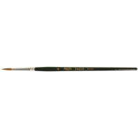 Artist Paint Brush, 1/8" Brush Width, Red Sable, Wood Handle NTL Industrial