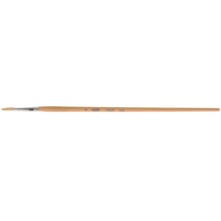 Pure White Bristle Round Marking Paint Brush, 5/32" Brush Width, White China, Wood Handle NTL Industrial
