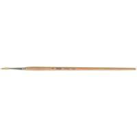 Pure White Bristle Round Marking Paint Brush, 3/16" Brush Width, White China, Wood Handle NTL Industrial