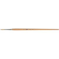 Pure White Bristle Round Marking Paint Brush, 7/32" Brush Width, White China, Wood Handle NTL Industrial