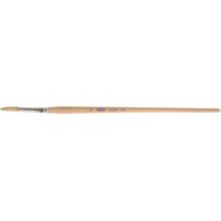 Pure White Bristle Round Marking Paint Brush, 1/4" Brush Width, White China, Wood Handle NTL Industrial