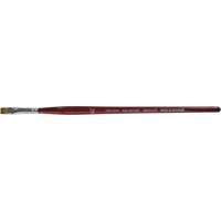 Flat Artist Brush, 1/4" Brush Width, Synthetic, Wood Handle NTL Industrial