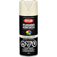 Fusion All-In-One Spray Paint, Dover White, Gloss, 12 oz., Aerosol Can NTL Industrial