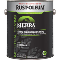Sierra S60 Water-Based Epoxy Maintenance Coating Part 2 Base, Gallon, Black NTL Industrial