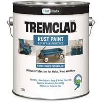 Tremclad&reg; Water-Based Rust Paint, 3.78 L, Gallon, Black NTL Industrial