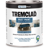 Tremclad&reg; Water-Based Rust Paint, 946 ml, Can, Black NTL Industrial