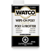 Teinture &agrave; essuyage en poly Watco, 473 ml, Transparent, Brillant NTL Industrial