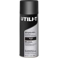 UTILI-T General Purpose Enamel Spray Paint, Black, Gloss, 10 oz./283 g, Aerosol Can NTL Industrial