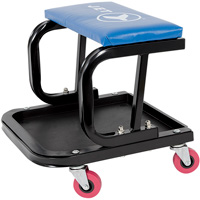 Mechanic's Roller Seat, Vinyl, Blue, 300 lbs. Capacity LT515 | NTL Industrial