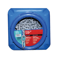 Chaînes galvanis&eacute;es par immersion &agrave; chaud, Acier au carbone, 1/4" x 100' (30,4 m) l, Calibre 30, Charge d'utilisation 1100 lb (0,55 tonne) NTL Industrial