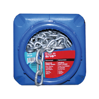 Chaînes galvanis&eacute;es par immersion &agrave; chaud, Acier au carbone, 5/16" x 75' (22,9 m) l, Calibre 30, Charge d'utilisation 1900 lb (0,95 tonne) NTL Industrial