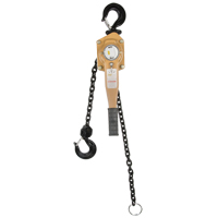 Heavy Duty Gold Series Lever Chain Hoist, 5' Lift, 6000 lbs. (3 tons) Capacity, Alloy Steel Chain NTL Industrial