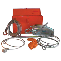 Tirfor<sup>®</sup> Wire Rope Hoist TU17 Rescue Kit , 5/16" Wire Diameter, 2000  lbs. (1 tons) Capacity LV073 | NTL Industrial