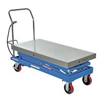 Pneumatic Hydraulic Scissor Lift Table, Steel, 47-1/4" L x 24" W, 1500 lbs. Cap. LV473 | NTL Industrial
