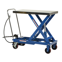 Pneumatic Hydraulic Scissor Lift Table, Steel, 39-1/2" L x 20" W, 1750 lbs. Cap. LV475 | NTL Industrial
