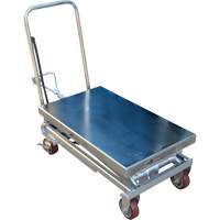 Pneumatic Hydraulic Scissor Lift Table, Stainless Steel, 35-1/2" L x 20" W, 800 lbs. Cap. LV479 | NTL Industrial