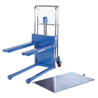 Hefti-Lift Load Stacker, Foot Pump Operated, 400 lbs. Capacity, 44" Max Lift NTL Industrial