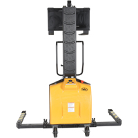 Narrow Mast Powered Lift Stacker, Electric Operated, 1500 lbs. Capacity, 63" Max Lift NTL Industrial