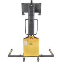 Narrow Mast Powered Lift Stacker, Electric Operated, 1000 lbs. Capacity, 63" Max Lift NTL Industrial