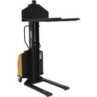 Narrow Mast Powered Lift Stacker, Electric Operated, 1000 lbs. Capacity, 63" Max Lift NTL Industrial