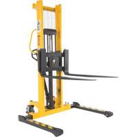 Manual Hydraulic Stacker, Hand Pump Operated, 2000 lbs. Capacity, 63" Max Lift NTL Industrial
