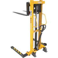 Manual Hydraulic Stacker, Hand Pump Operated, 2000 lbs. Capacity, 63" Max Lift NTL Industrial