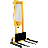 Manual Stacker, Hand Winch Operated, 770 lbs. Capacity, 60" Max Lift NTL Industrial