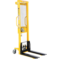 Manual Stacker, Hand Winch Operated, 770 lbs. Capacity, 60" Max Lift NTL Industrial