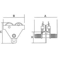 Chariot r&eacute;glable avec plaques de s&eacute;curit&eacute;, 1000 lb (0,5 tonne) NTL Industrial