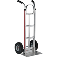 Knocked Down Hand Truck, Dual Handle, Aluminum, 48" Height, 500 lbs. Capacity NTL Industrial