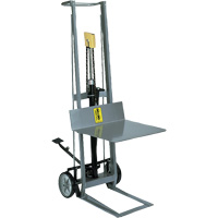 Hydraulic Platform Lift Stacker, Foot Pump Operated, 400 lbs. Capacity, 40" Max Lift NTL Industrial
